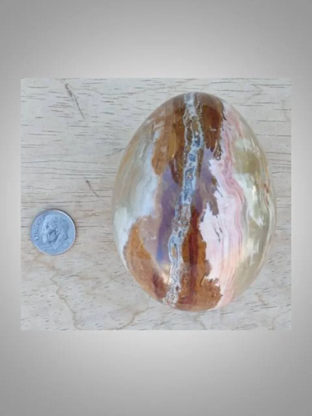 green onyx Egg crystal rock stone  Balance Clarity